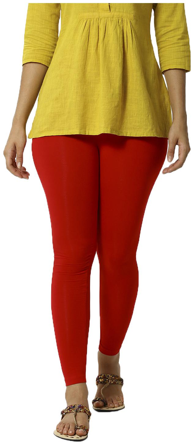 

De Moza Women Viscose Rayon Solid Leggings Red