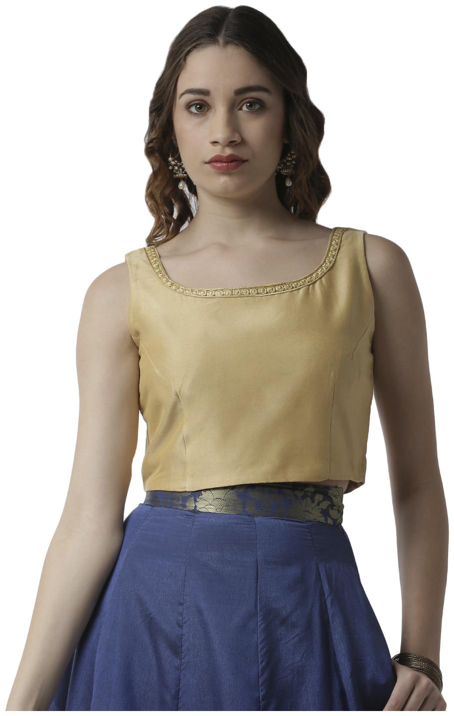 

De Moza Women Printed Regular top - Gold