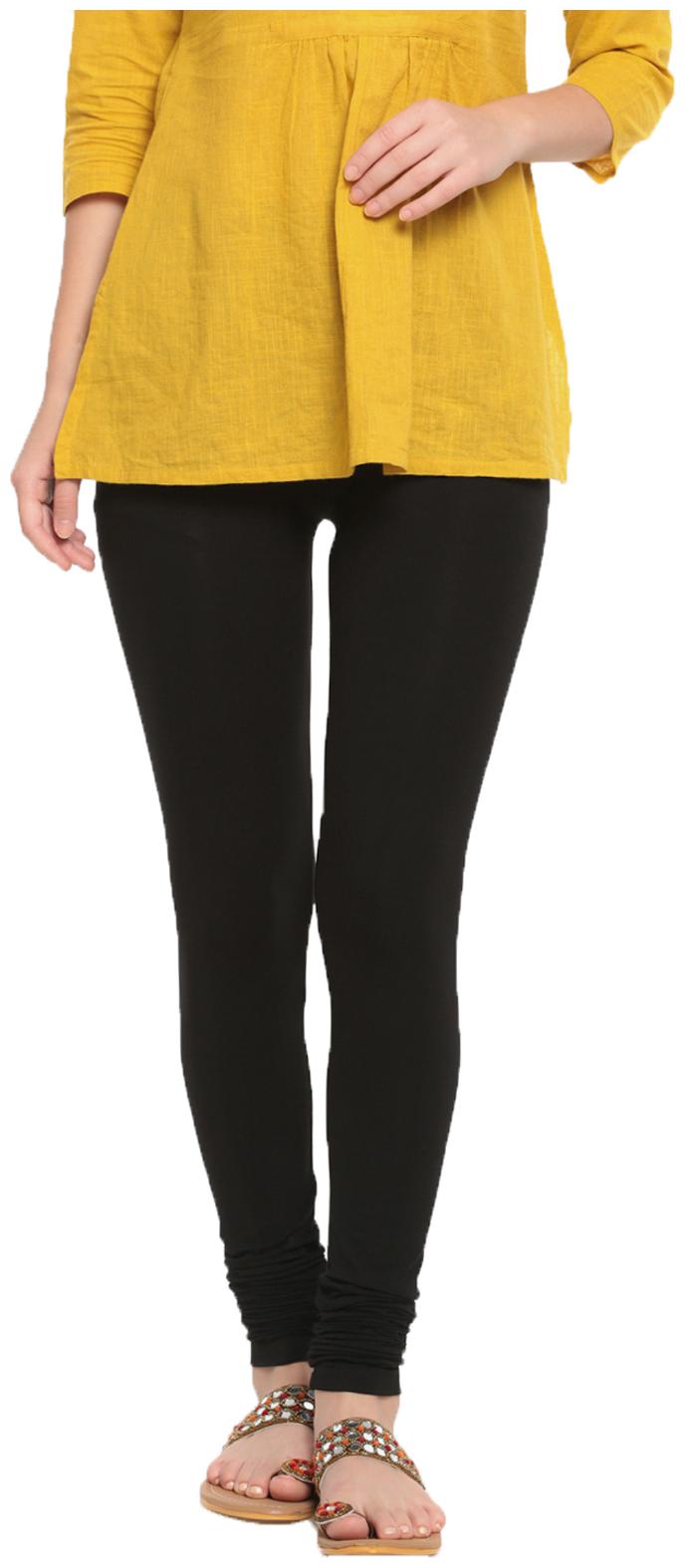 

De Moza Womens Leggings Chudidhar Viscose Black
