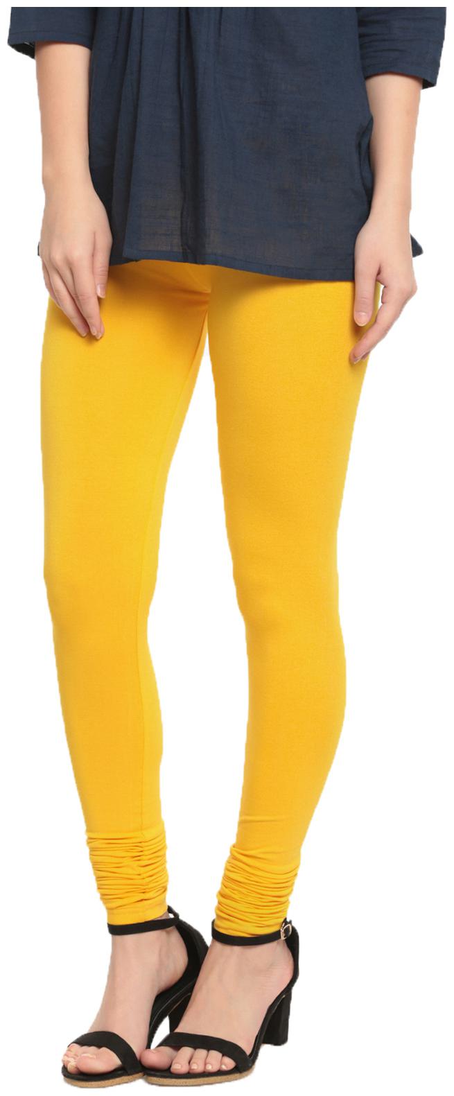 

De Moza Women Viscose Rayon Solid Leggings Yellow
