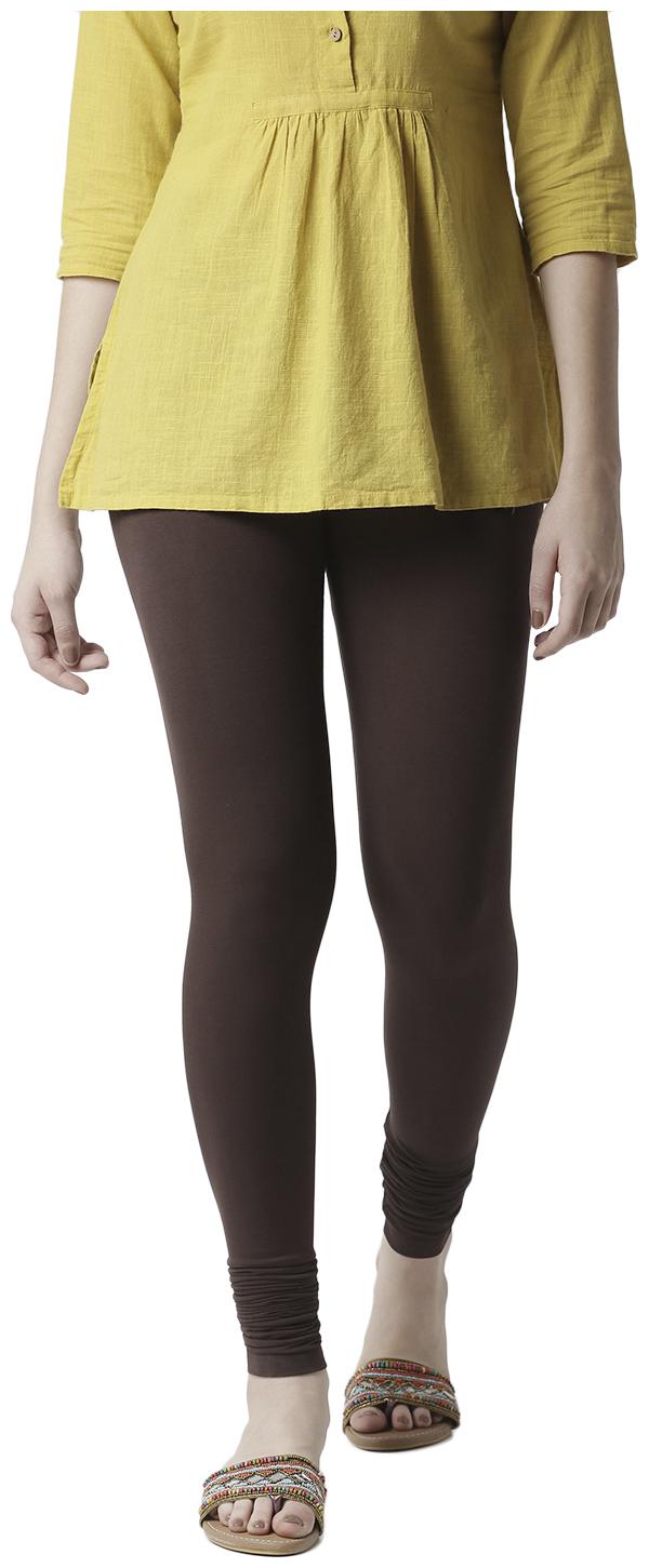 

De Moza Womens Chudidhar Leggings Viscose Brown