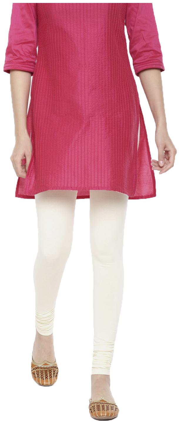 

De Moza Women Cotton Solid Leggings White