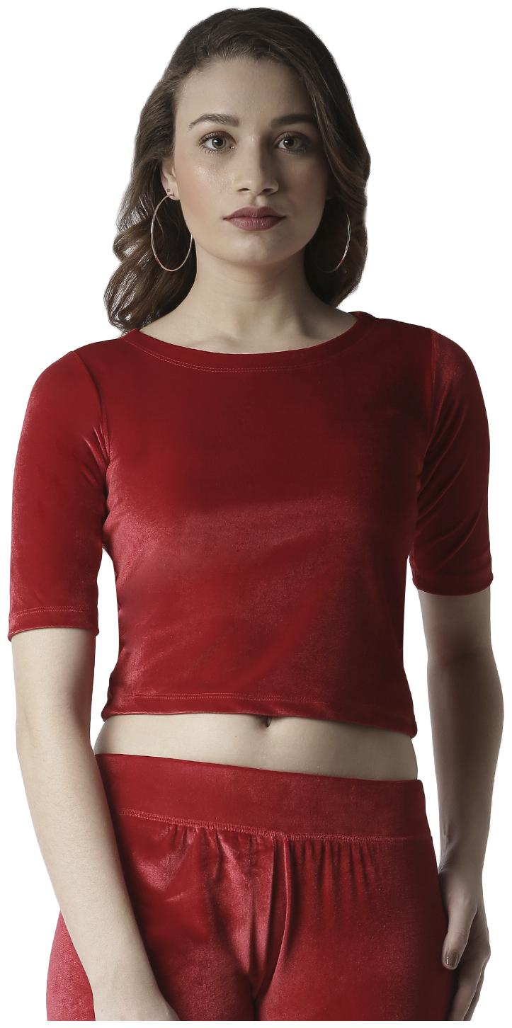 

De Moza Women Solid Regular top - Red