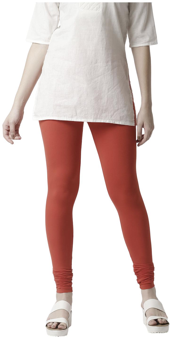 

De Moza Womens Chudidhar Leggings Viscose Rust Orange