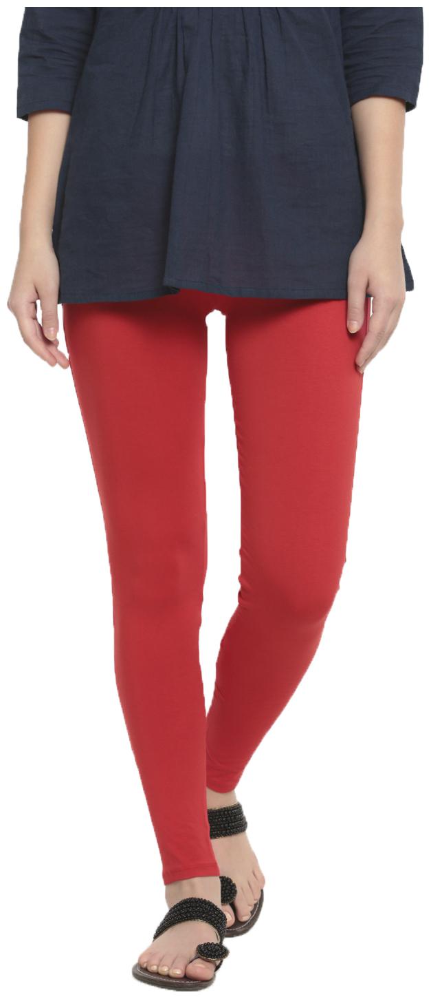 

De Moza Women Viscose Rayon Solid Leggings Red