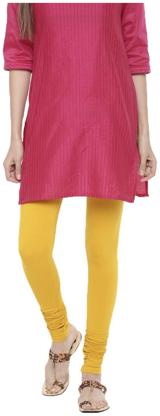 

De Moza Women Cotton Solid Leggings Yellow