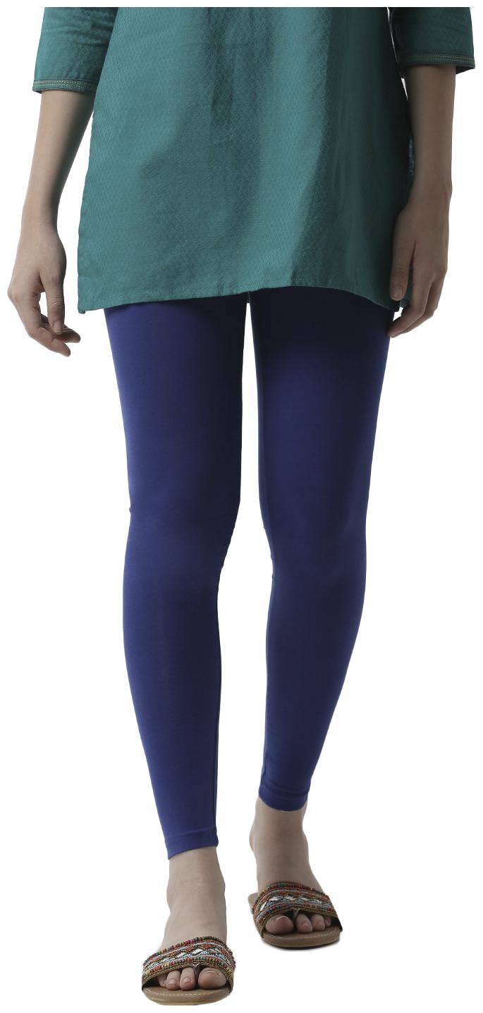 

De Moza Women Cotton Solid Leggings Blue