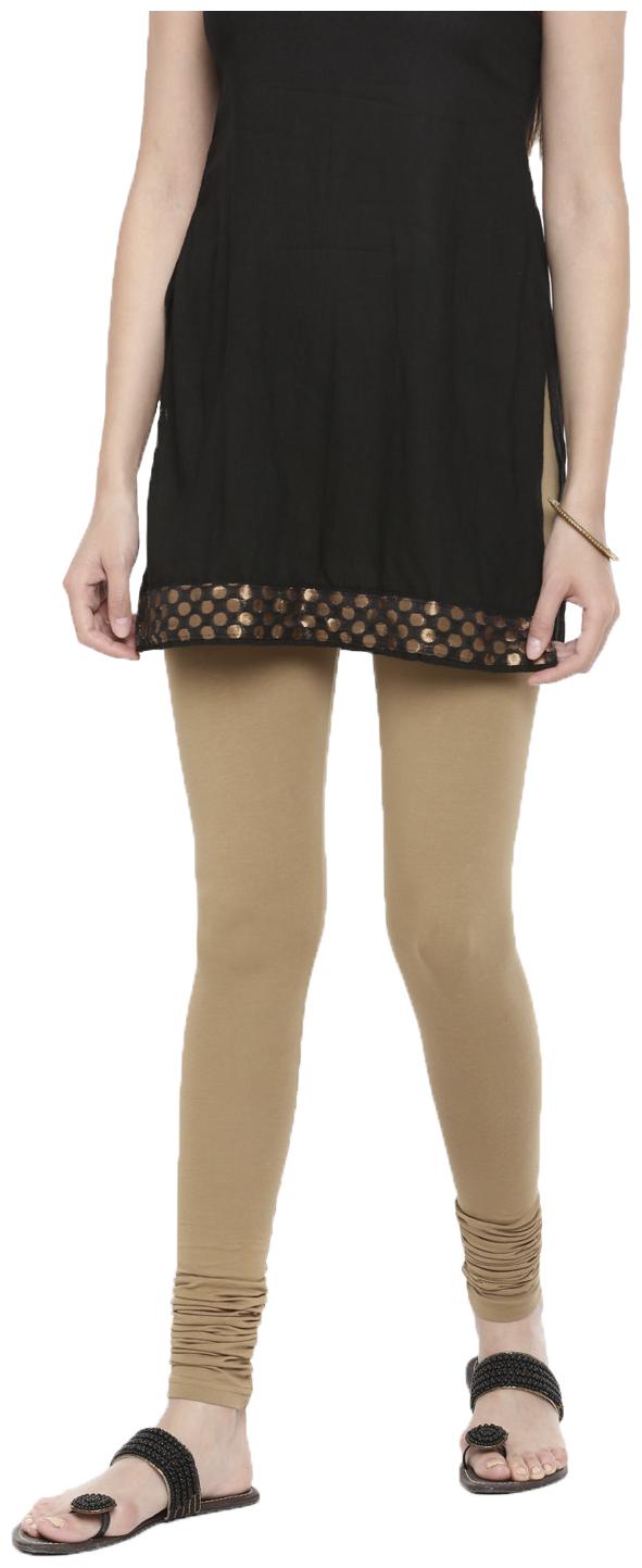 

De Moza Women Cotton Solid Leggings Beige