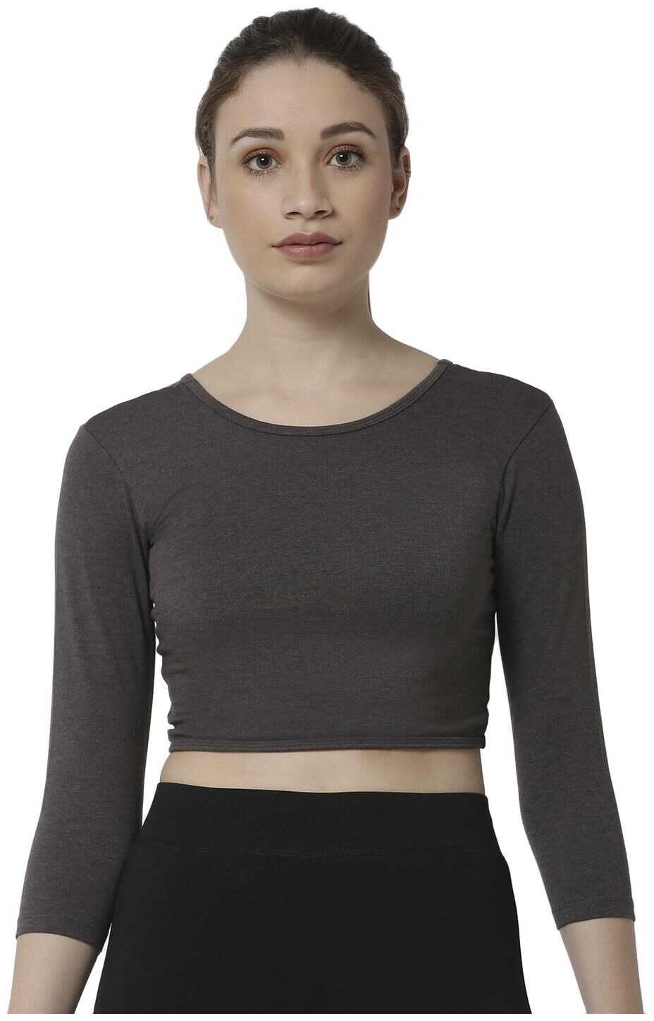 

De Moza Women Solid Regular top - Black