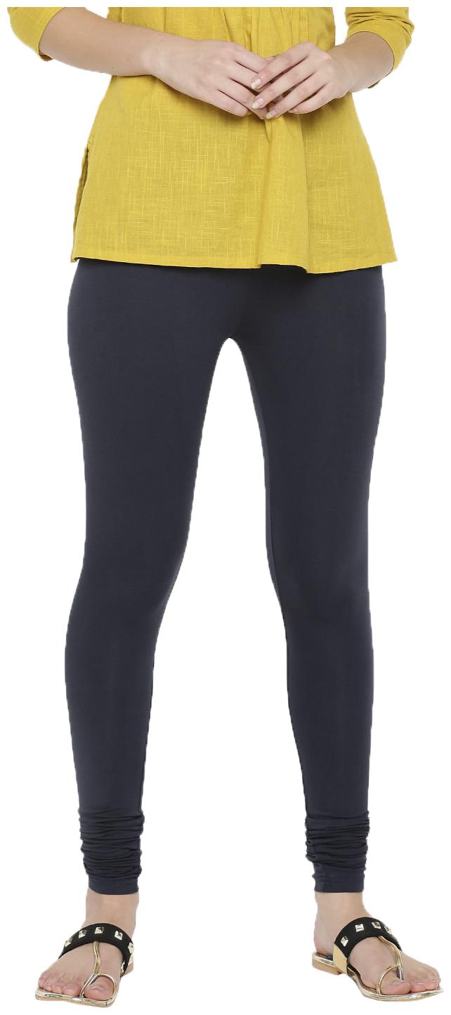 

De Moza Womens Leggings Chudidhar Cotton Lycra Dark Blue