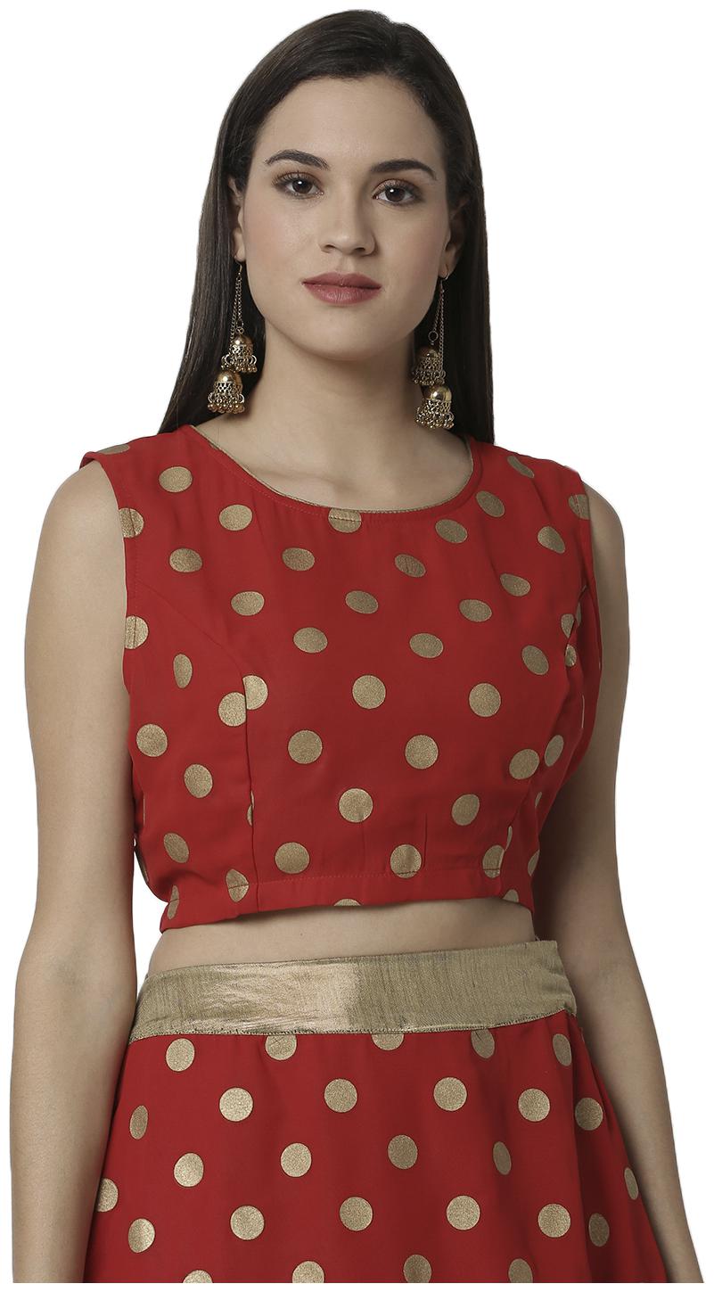 

De Moza Women Polka dots Regular top - Maroon