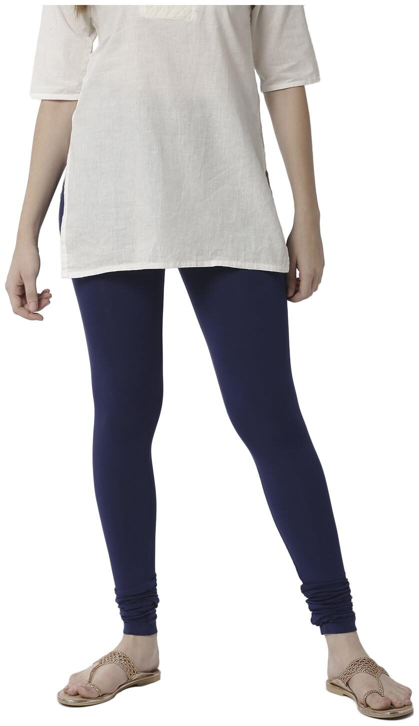 

De Moza Women Viscose Rayon Solid Leggings Navy Blue