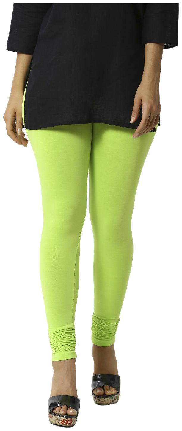 

De Moza Women Cotton Solid Leggings Green