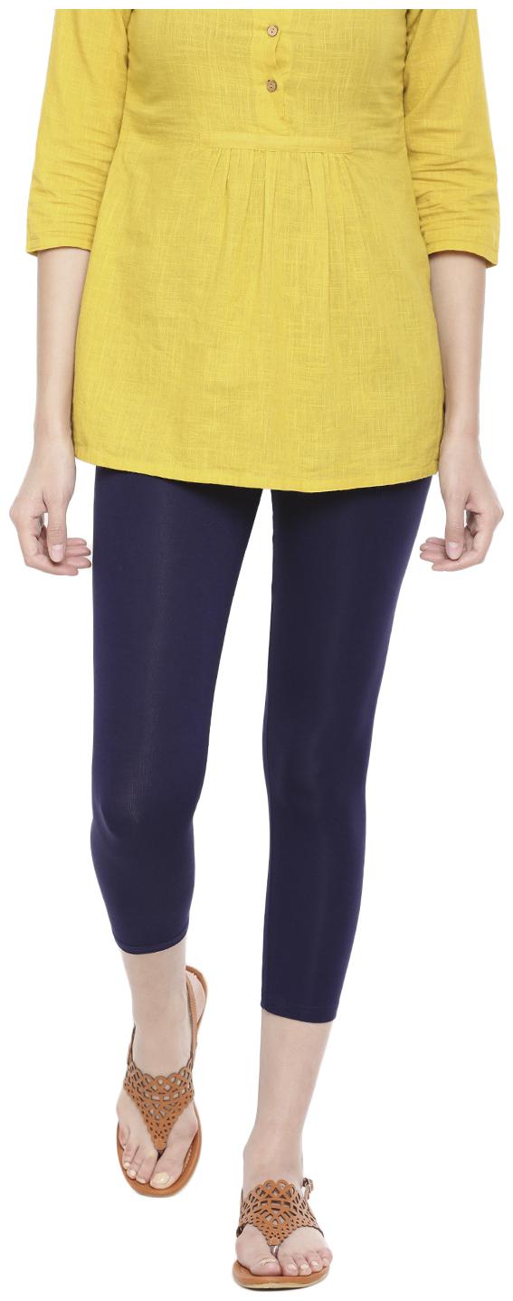 

De Moza Women Viscose Rayon Solid Leggings Navy Blue