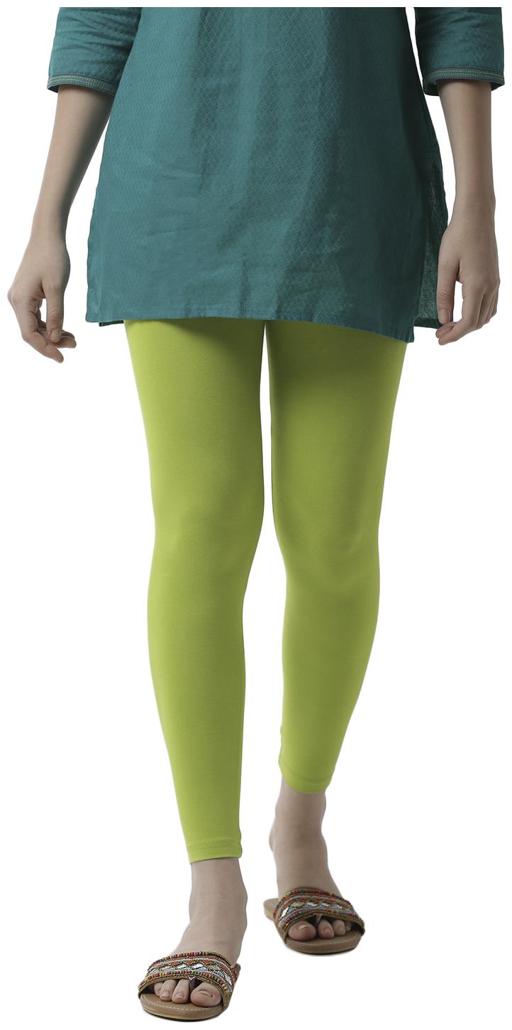

De Moza Womens Ankle Length Leggings Viscose Lime