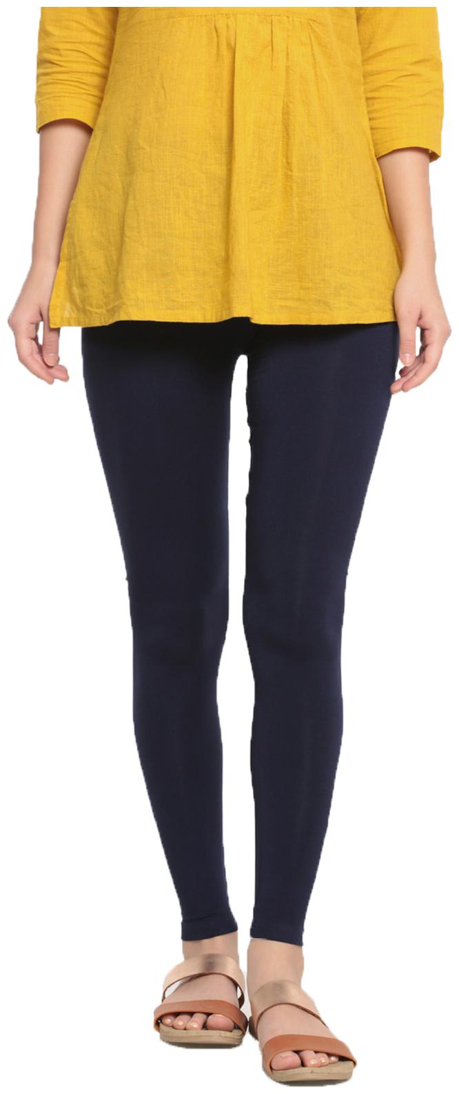 

De Moza Women Viscose Rayon Solid Leggings Navy Blue