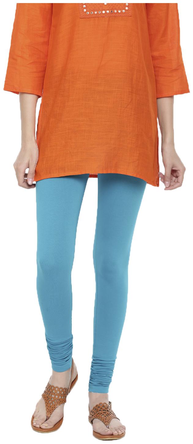 

De Moza Womens Leggings Chudidhar Cotton Lycra Teal