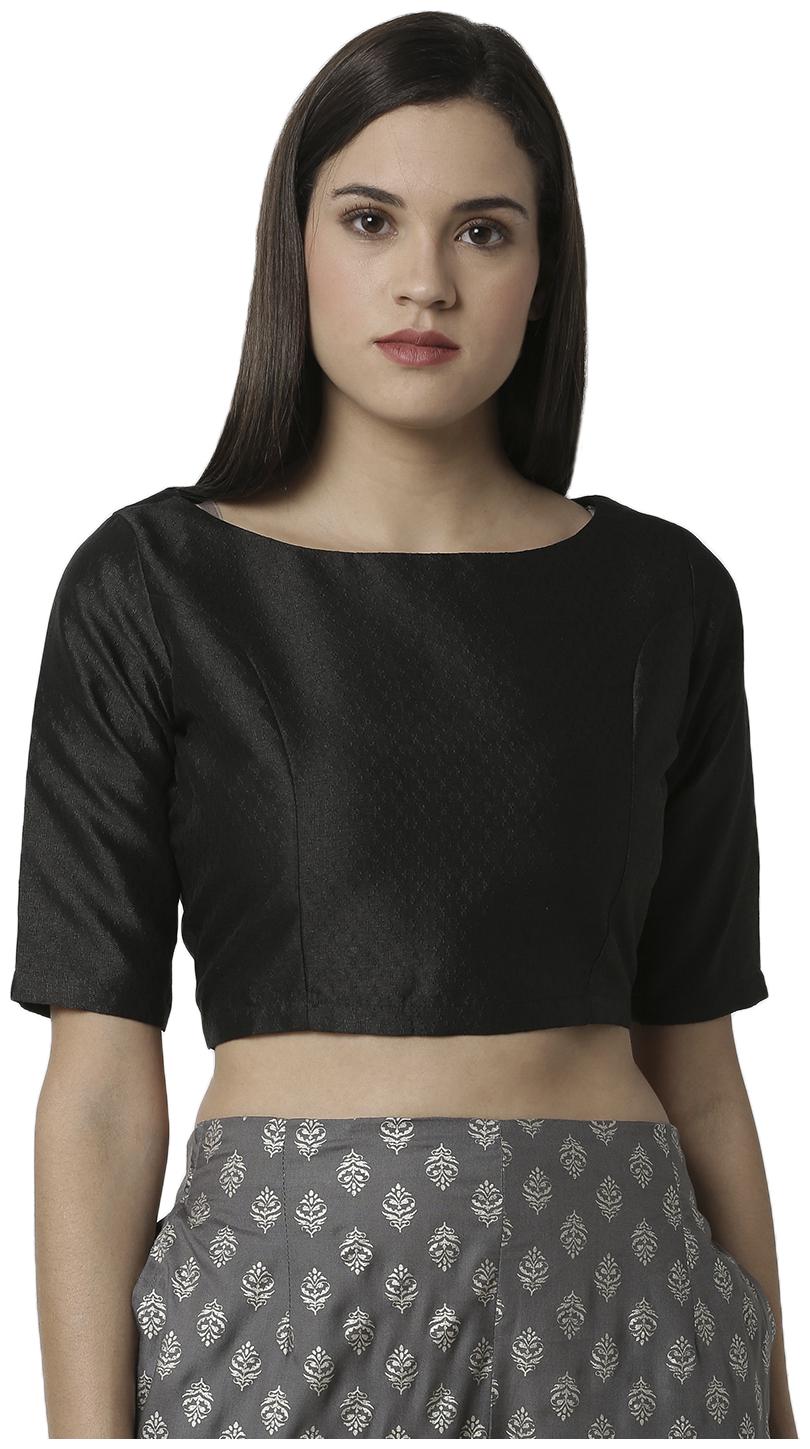 

De Moza Women Printed Regular top - Black