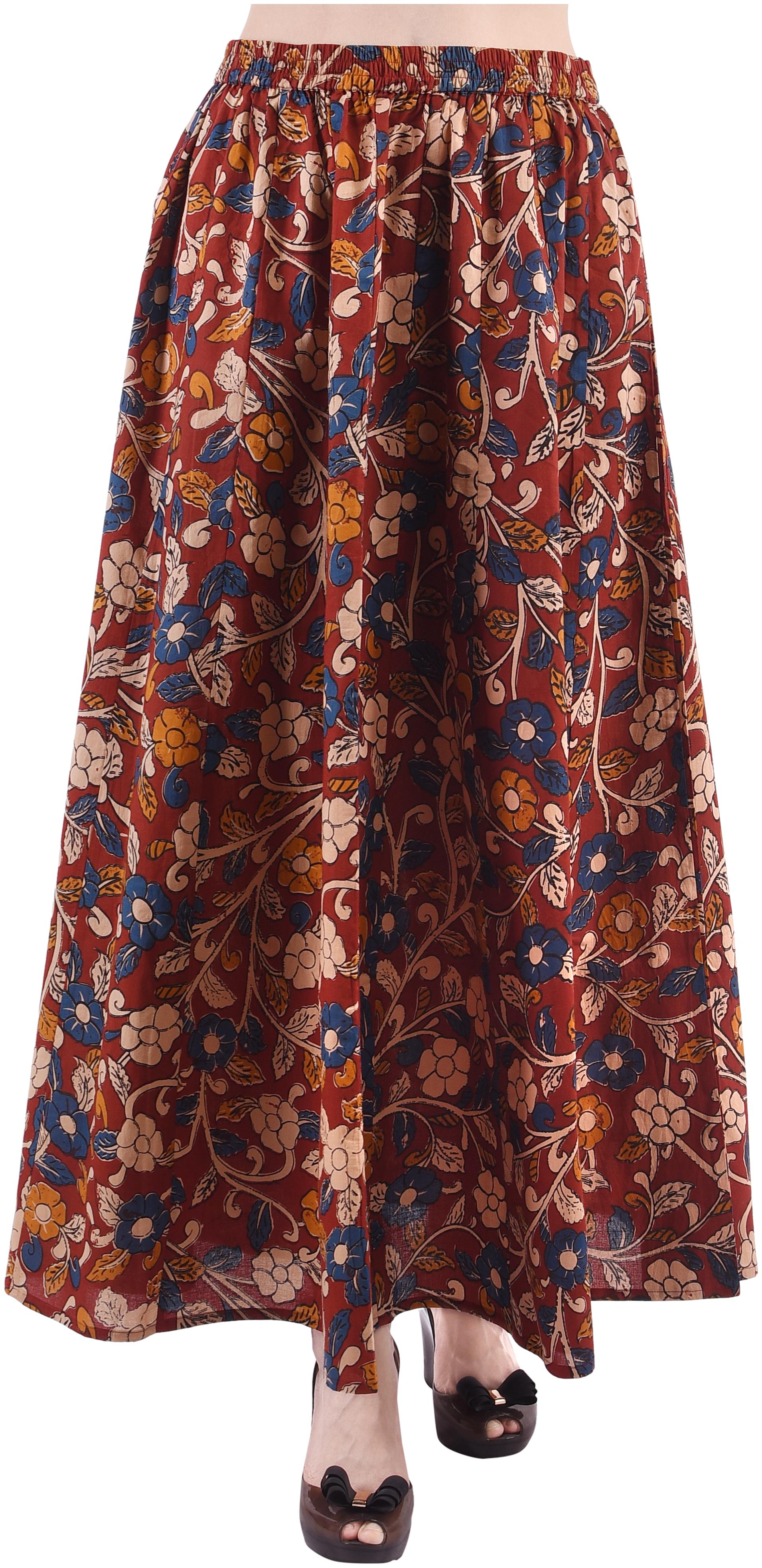 

DECKEDUP Floral Flared skirt Maxi Skirt - Multi