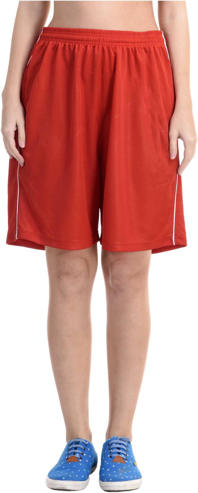 Dee Mannequin Women Cotton Regular Shorts - Red