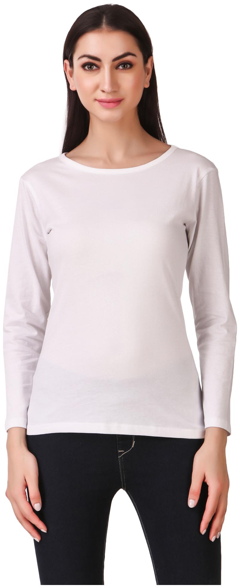 

DEEPMAYRA COLLECTION Women White Regular fit Round neck Blended T shirt