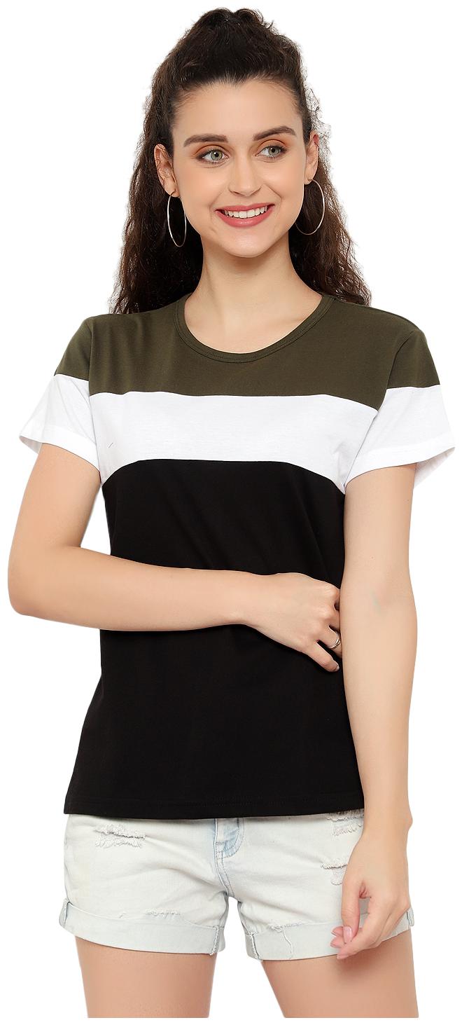 

DEEPMAYRA COLLECTION Women Multi Regular fit Round neck Cotton T shirt