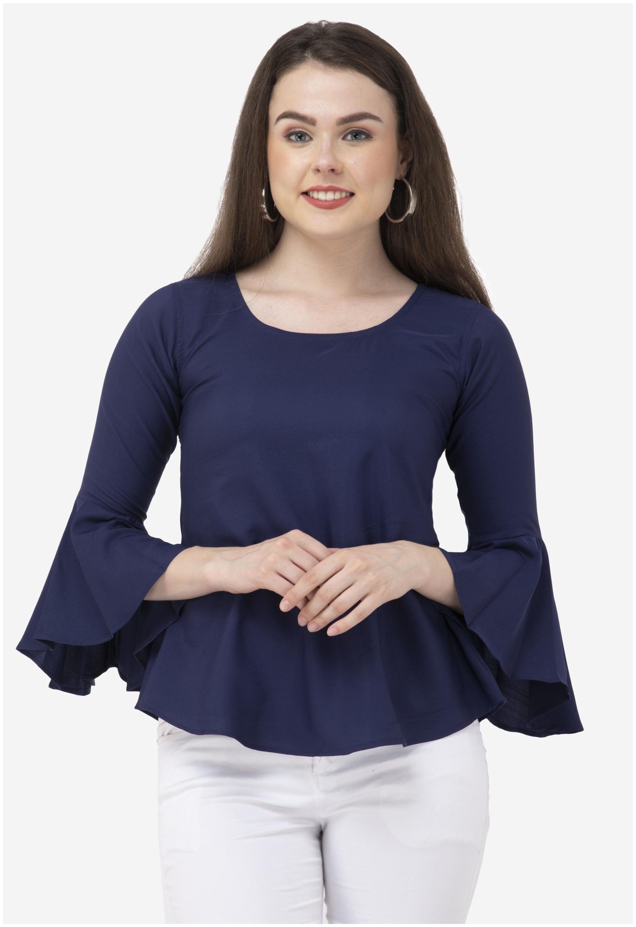 

Dege Women Solid Regular top - Blue