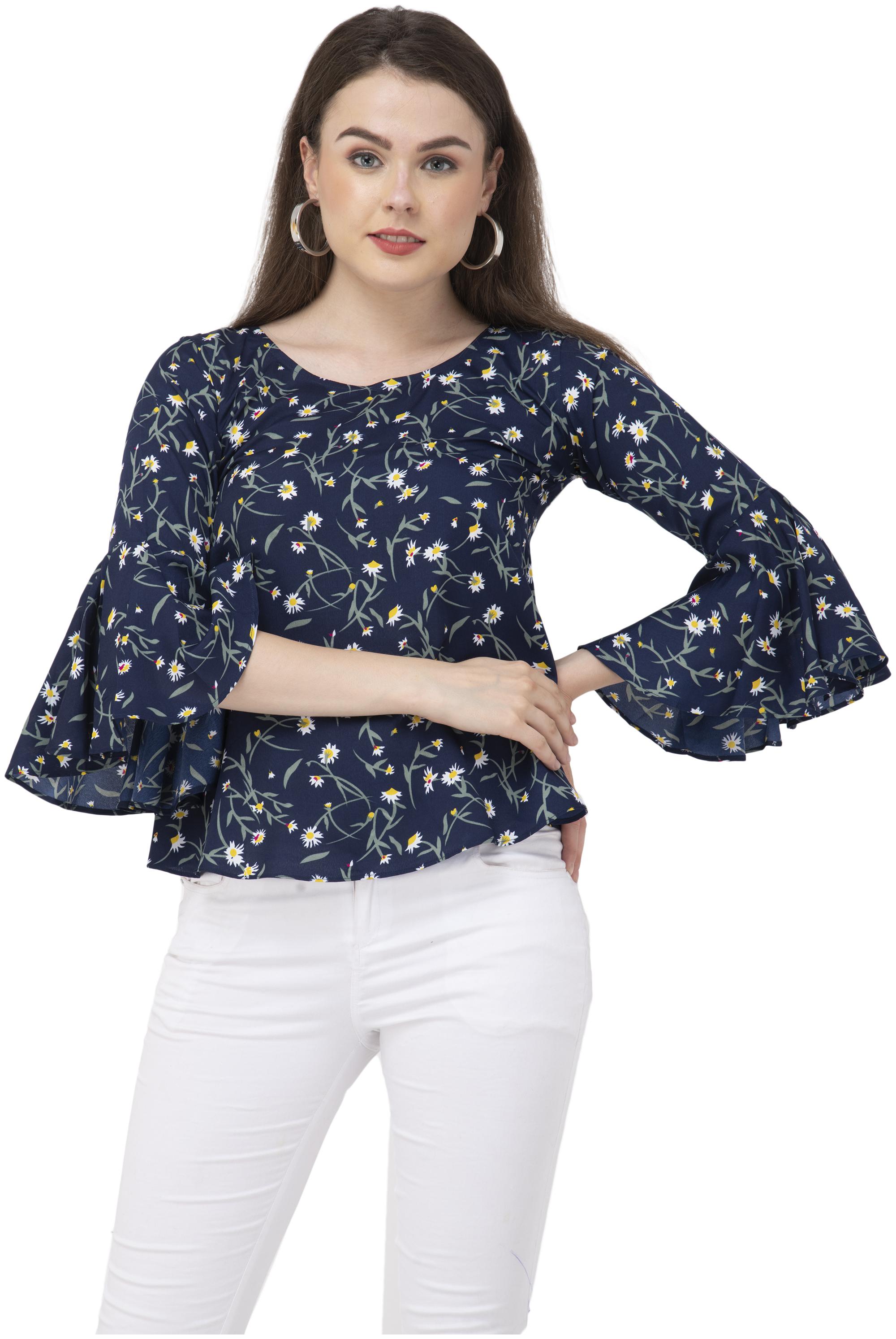 

Dege Women Floral Regular top - Blue