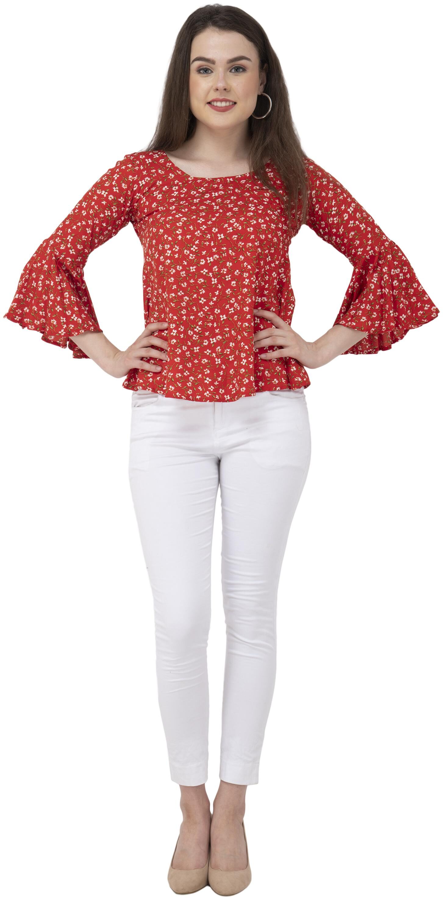 

Dege Women Floral Regular top - Red