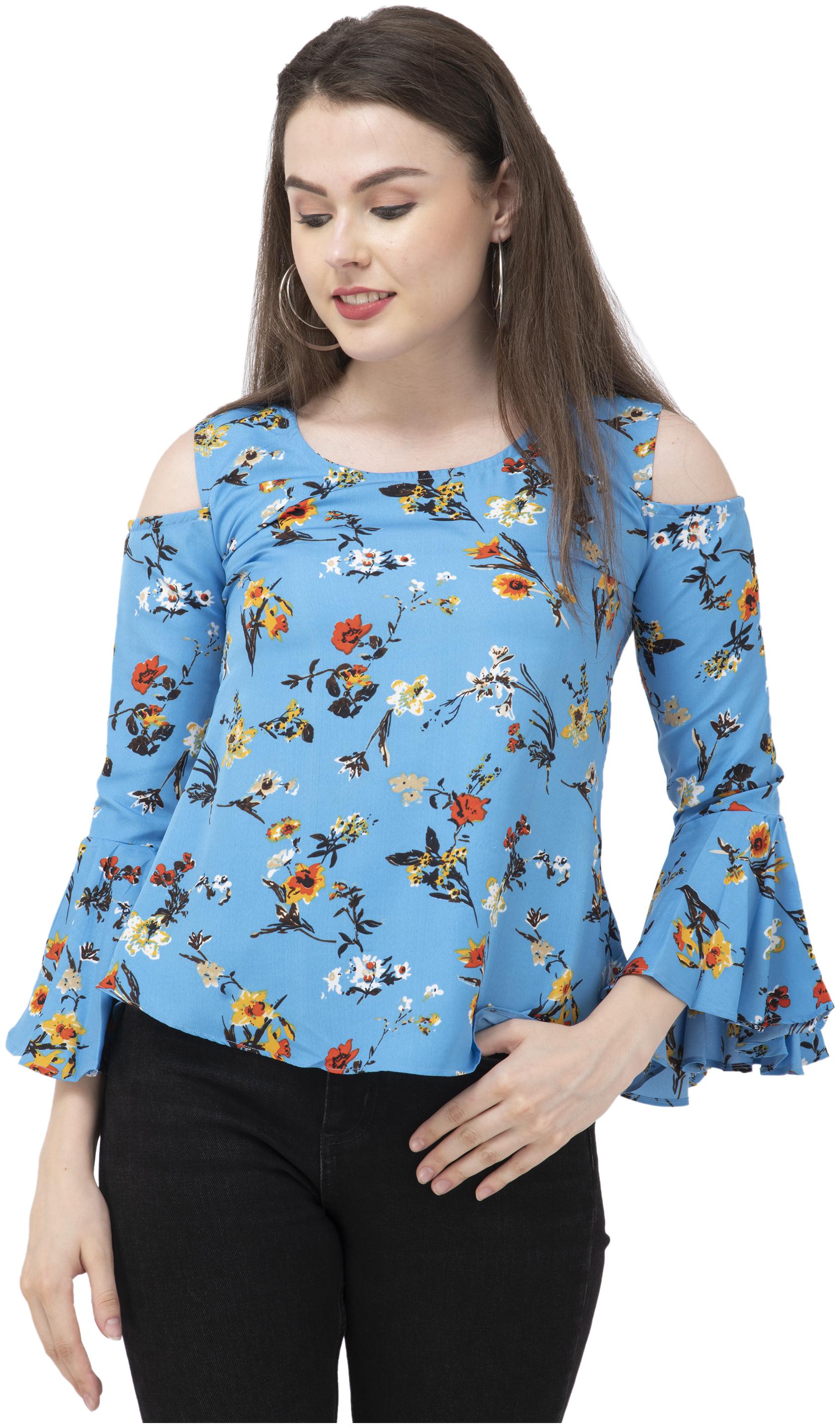 

Dege Women Floral Regular top - Blue