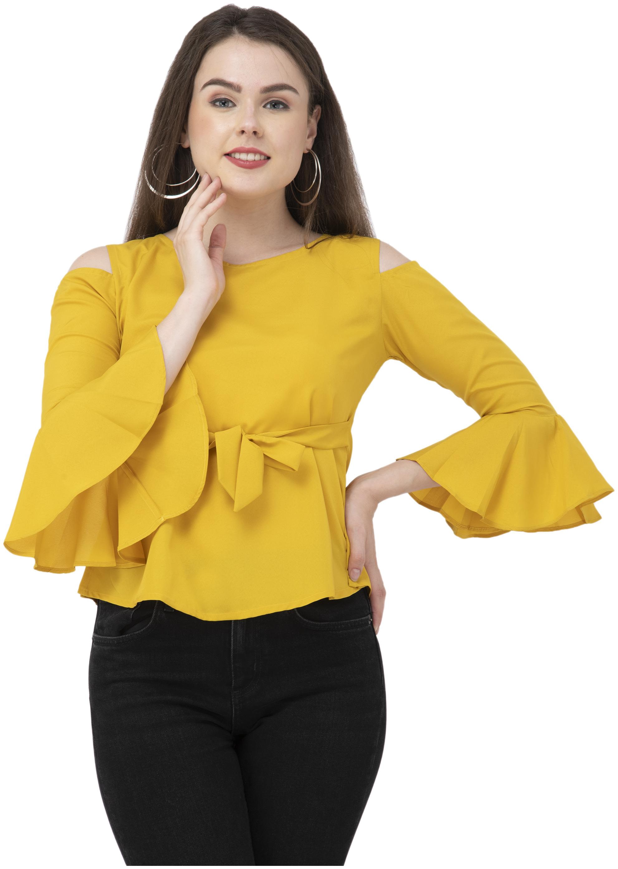 

Dege Women Floral Regular top - Yellow