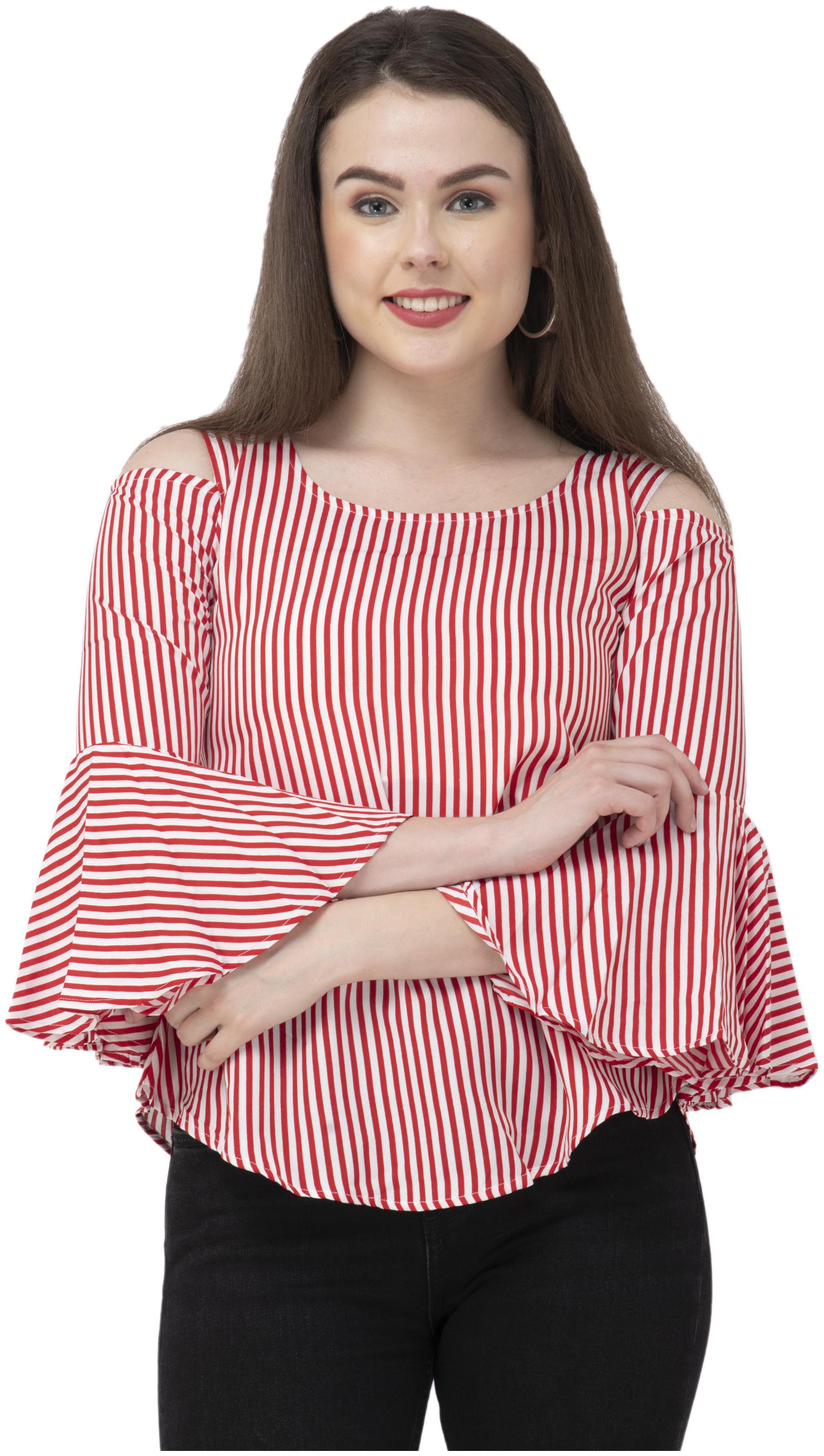 

Dege Women Striped Regular top - White