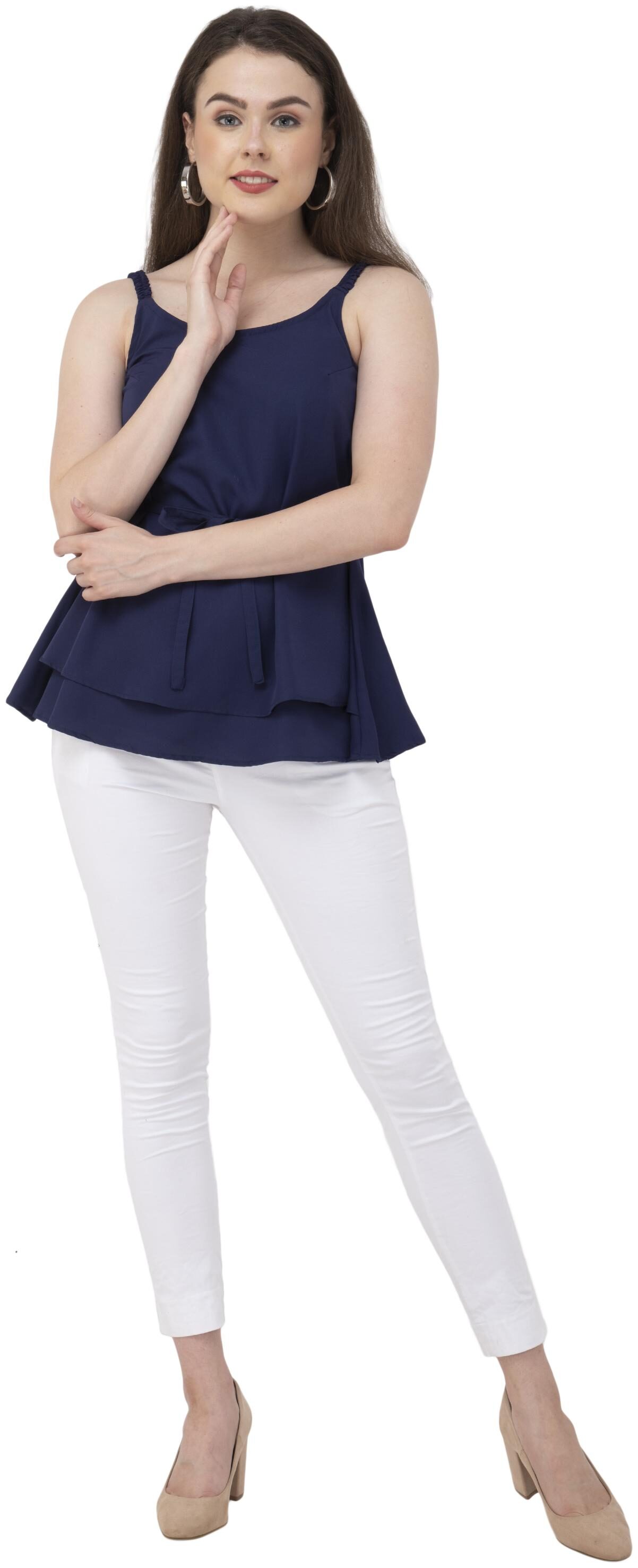 

Dege Women Solid Regular top - Blue