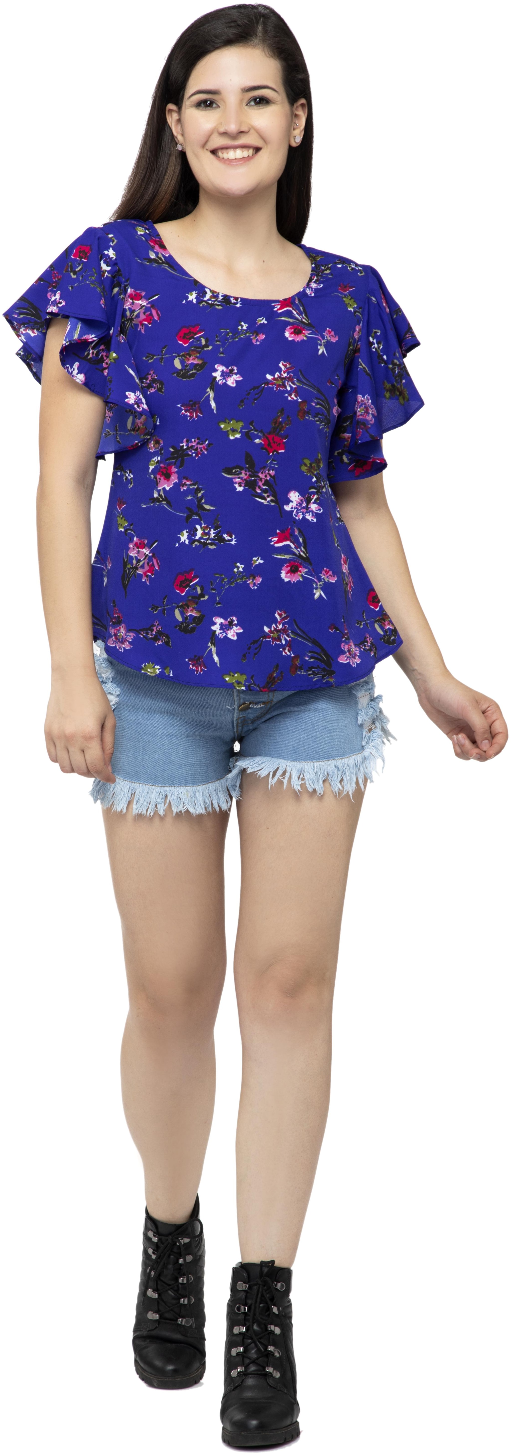 

Dege Women Floral Regular top - Blue