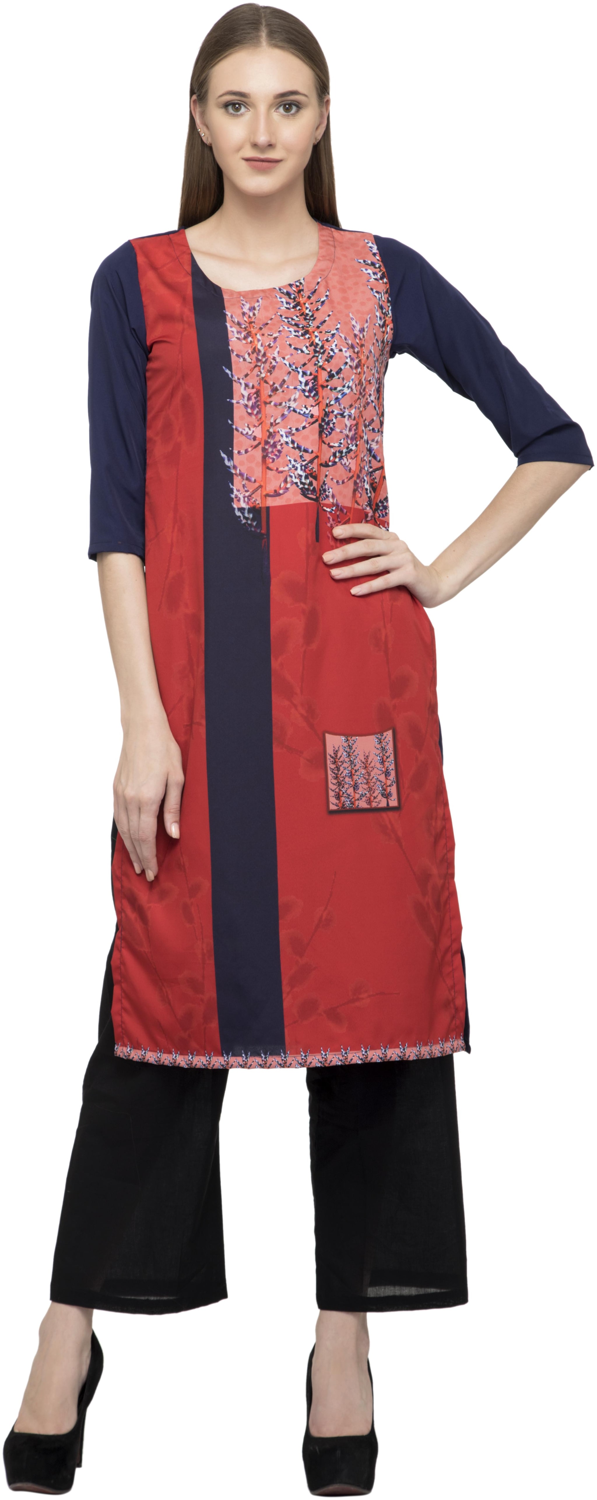 

Dege Women Multi Printed Straight Kurta