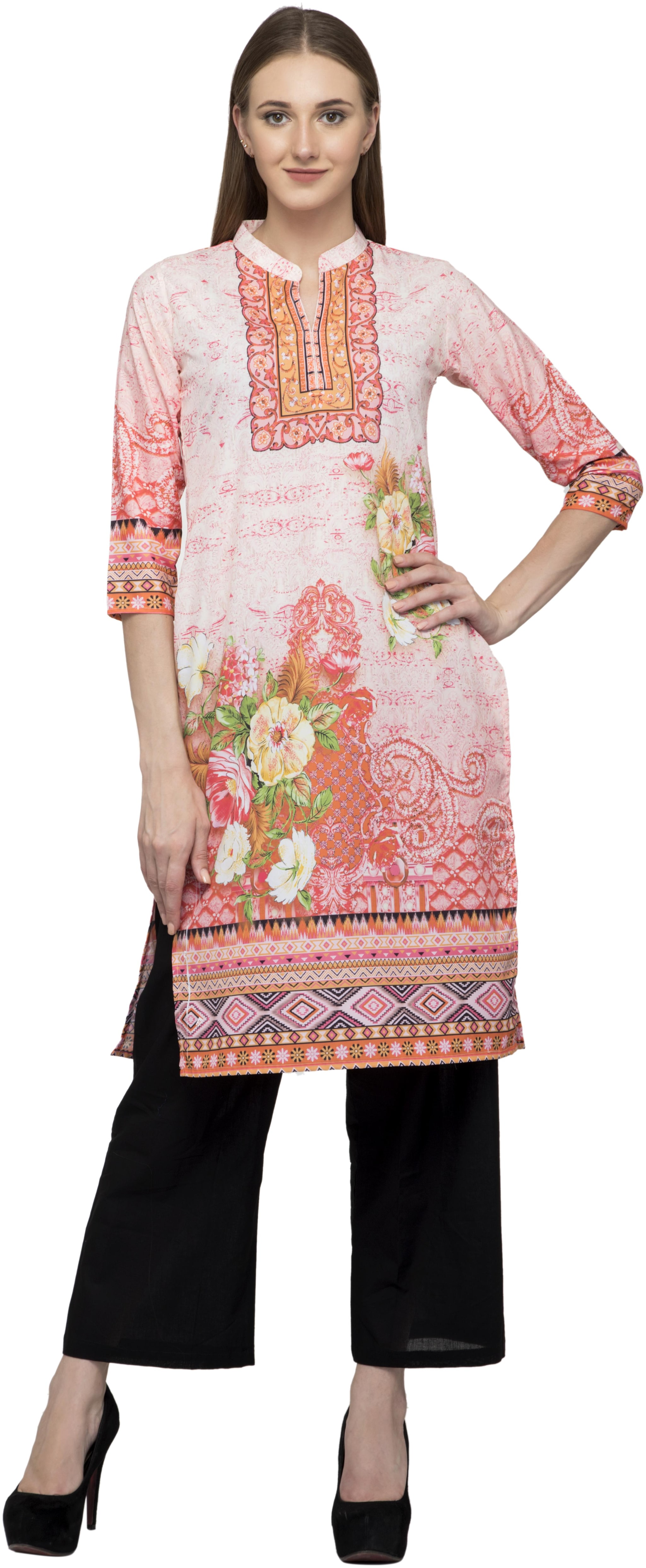 

Dege Women Multi Floral Straight Kurta