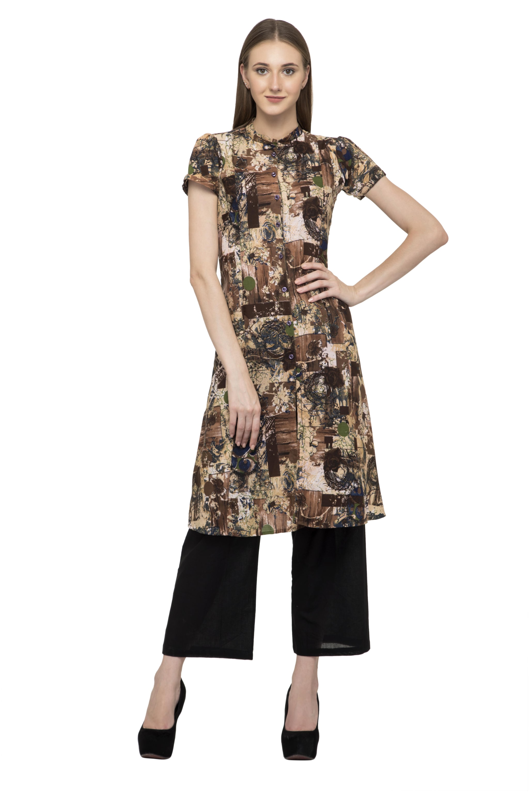

Dege Women Multi Printed Straight Kurta