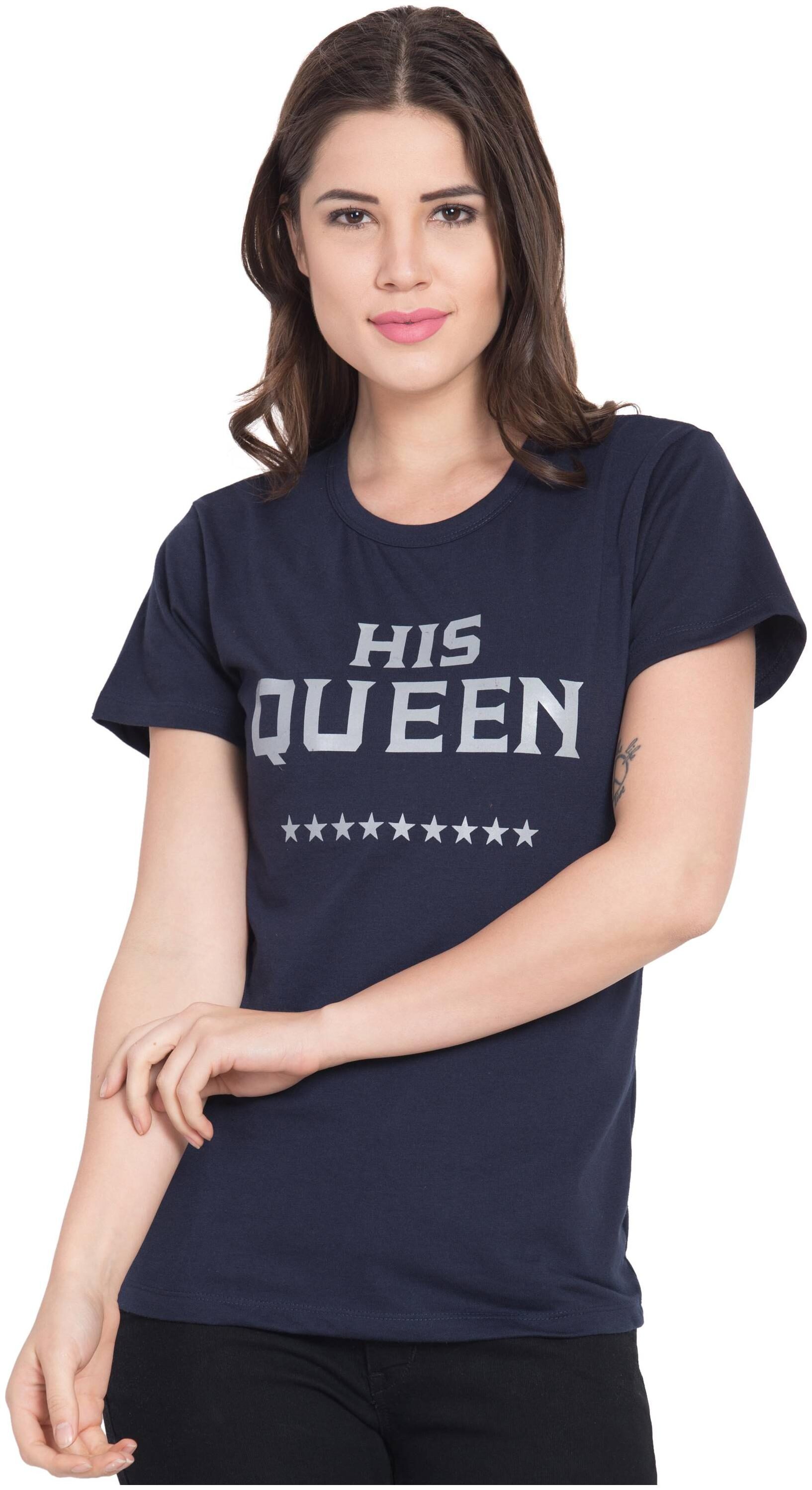 

Delux Look Women Blue Regular fit Round neck Viscose rayon T shirt