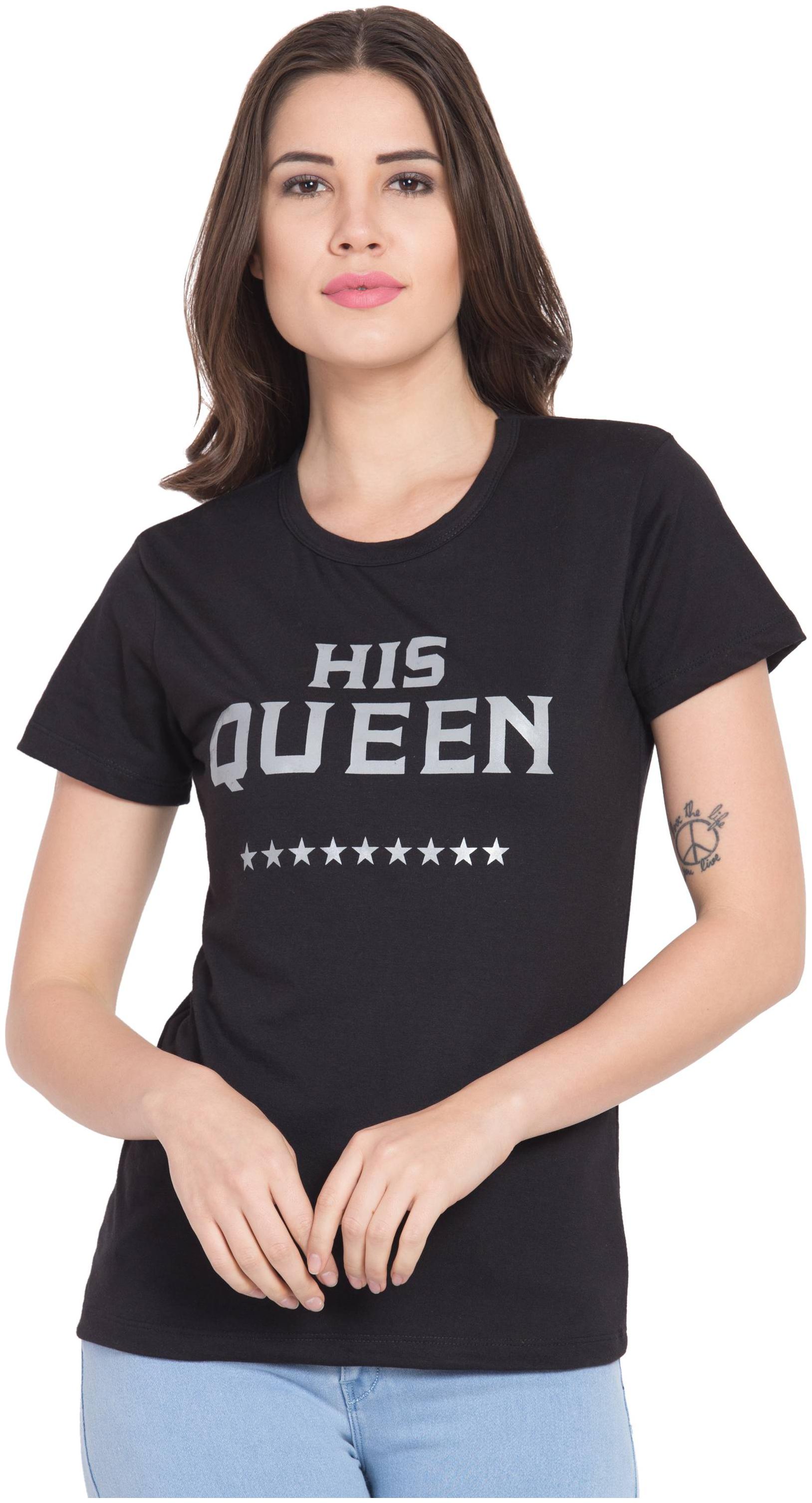

Delux Look Women Black Regular fit Round neck Viscose rayon T shirt