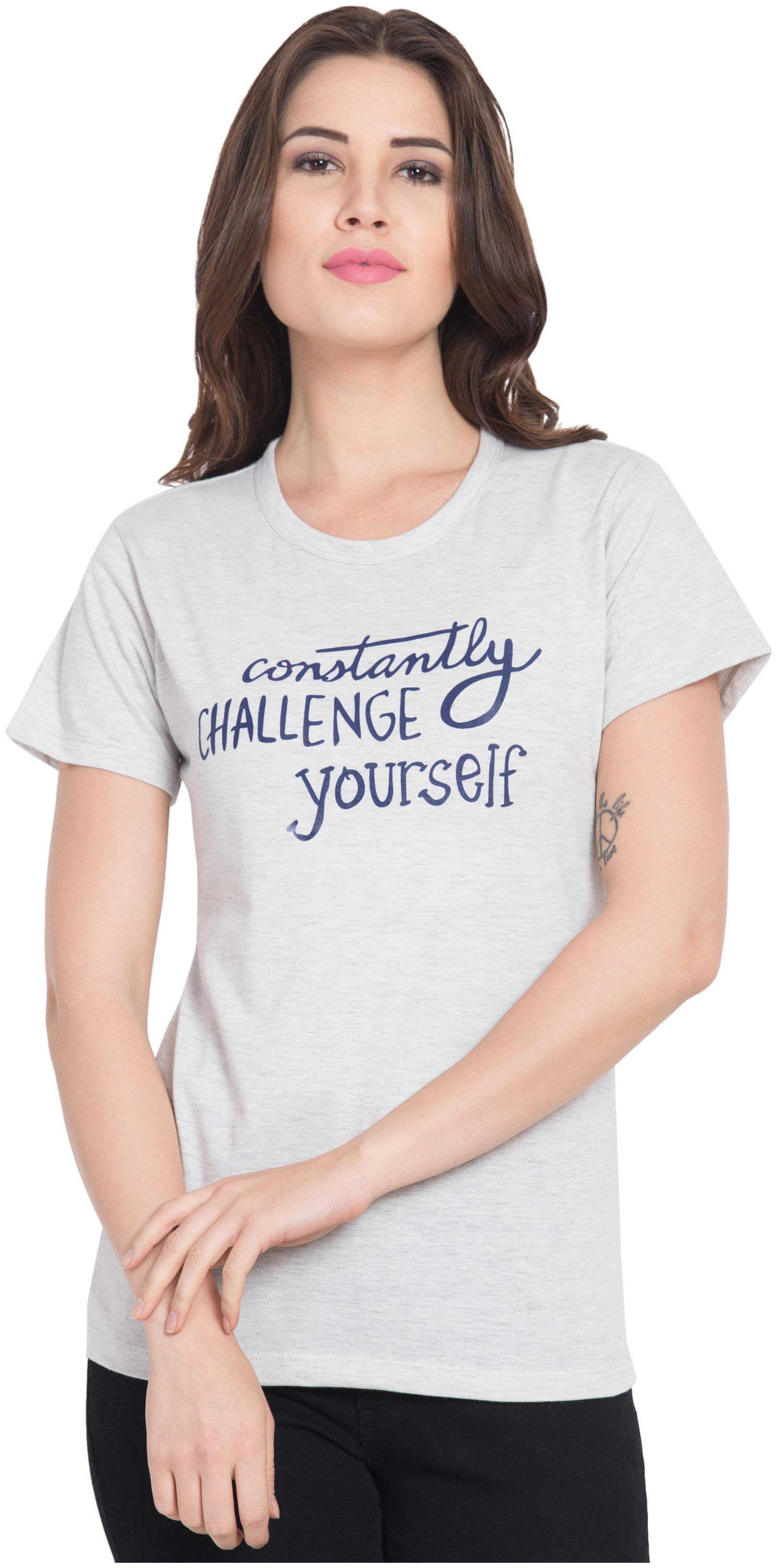 

Delux Look Women White Regular fit Round neck Viscose rayon T shirt
