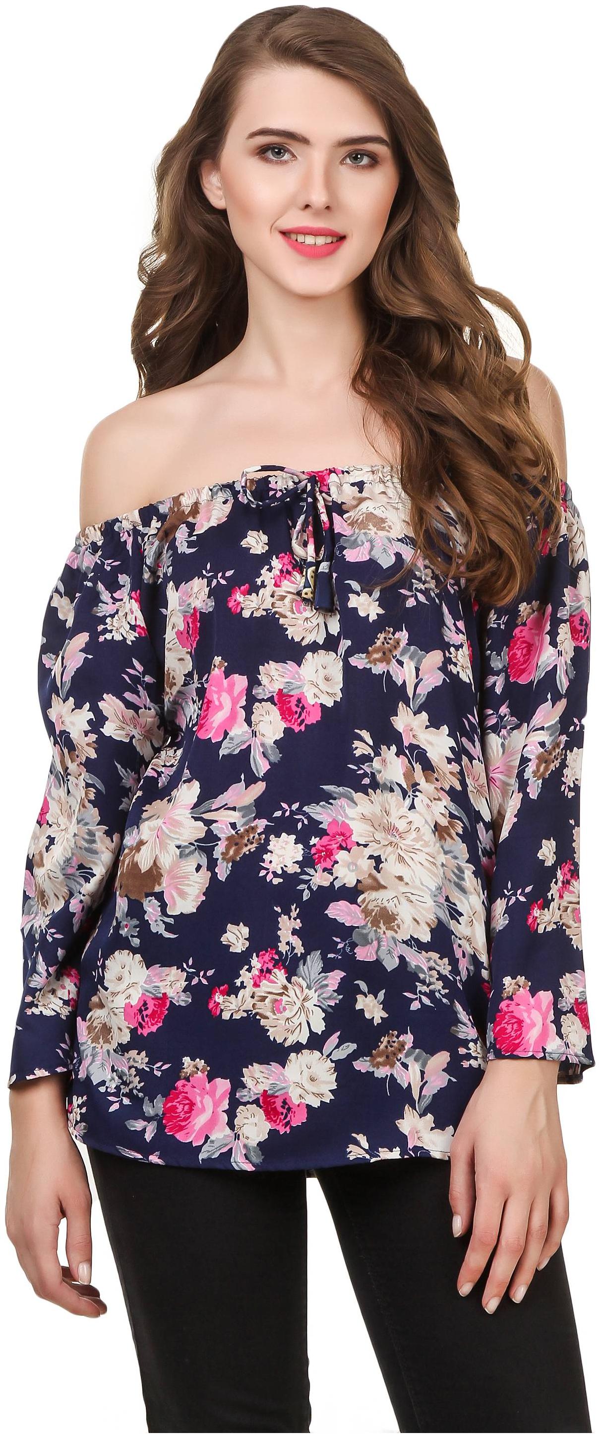 

Delux Look Women Embroidered Regular top - Multi