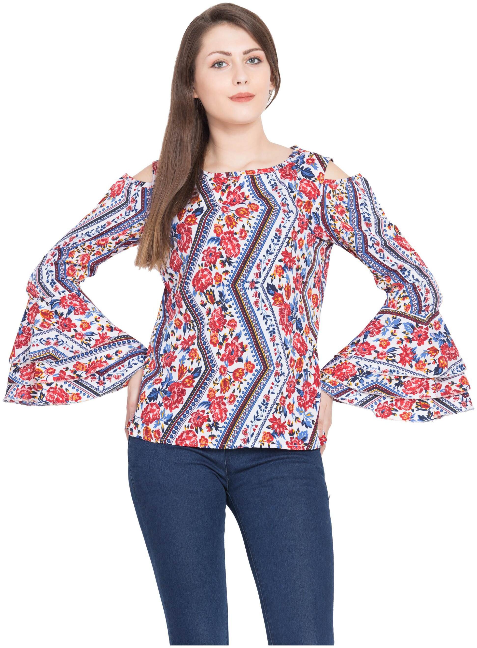 

Delux Look Women Embroidered Regular top - Multi