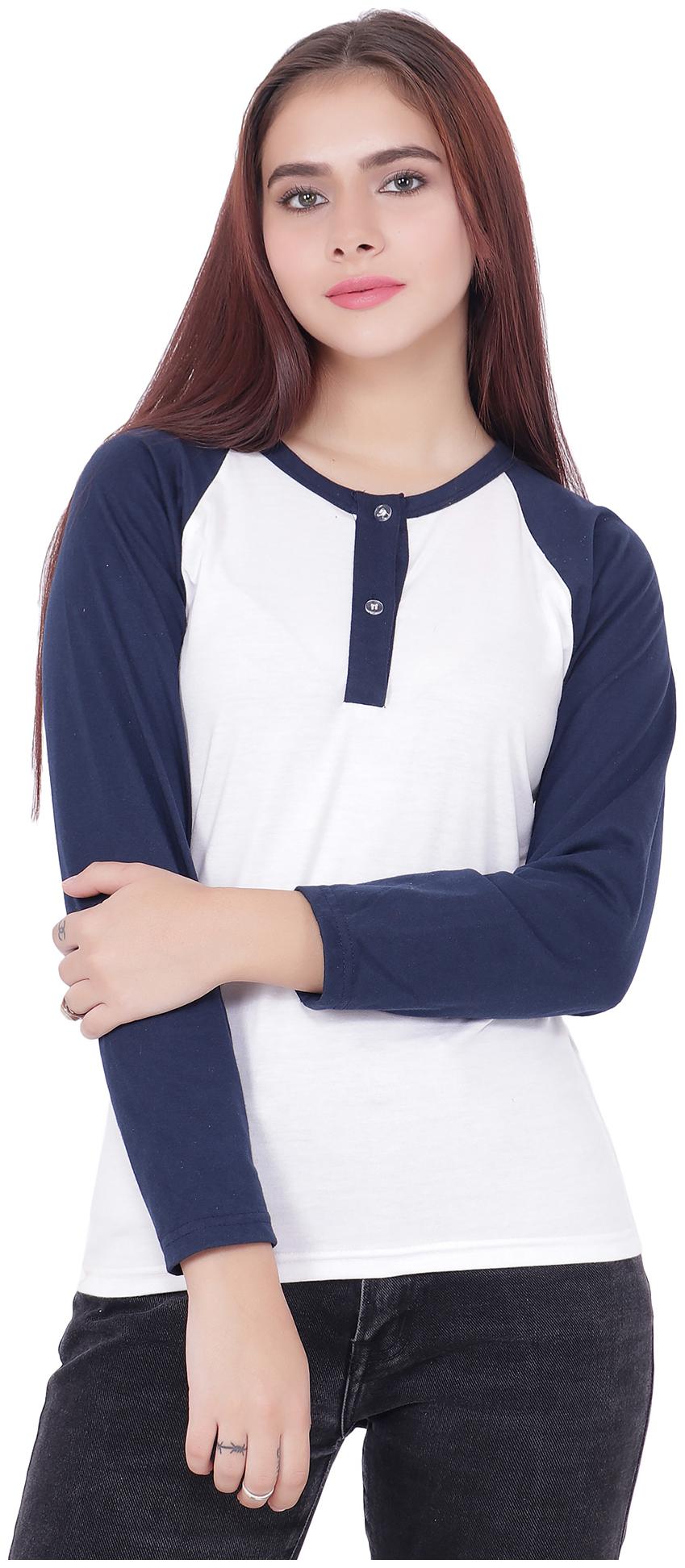 

Delux Look Women White Regular fit Round neck Viscose rayon T shirt