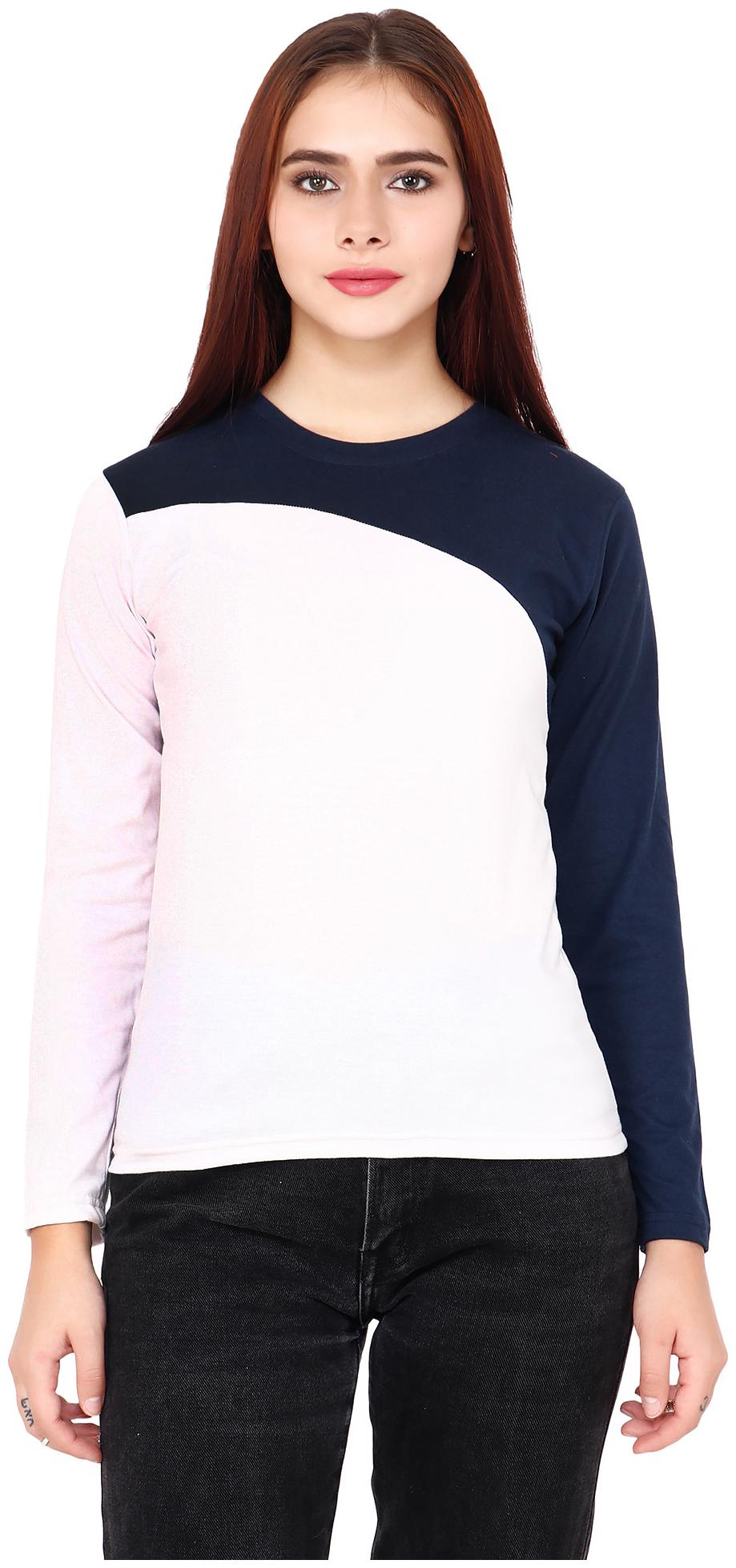 

Delux Look Women White Regular fit Round neck Viscose rayon T shirt