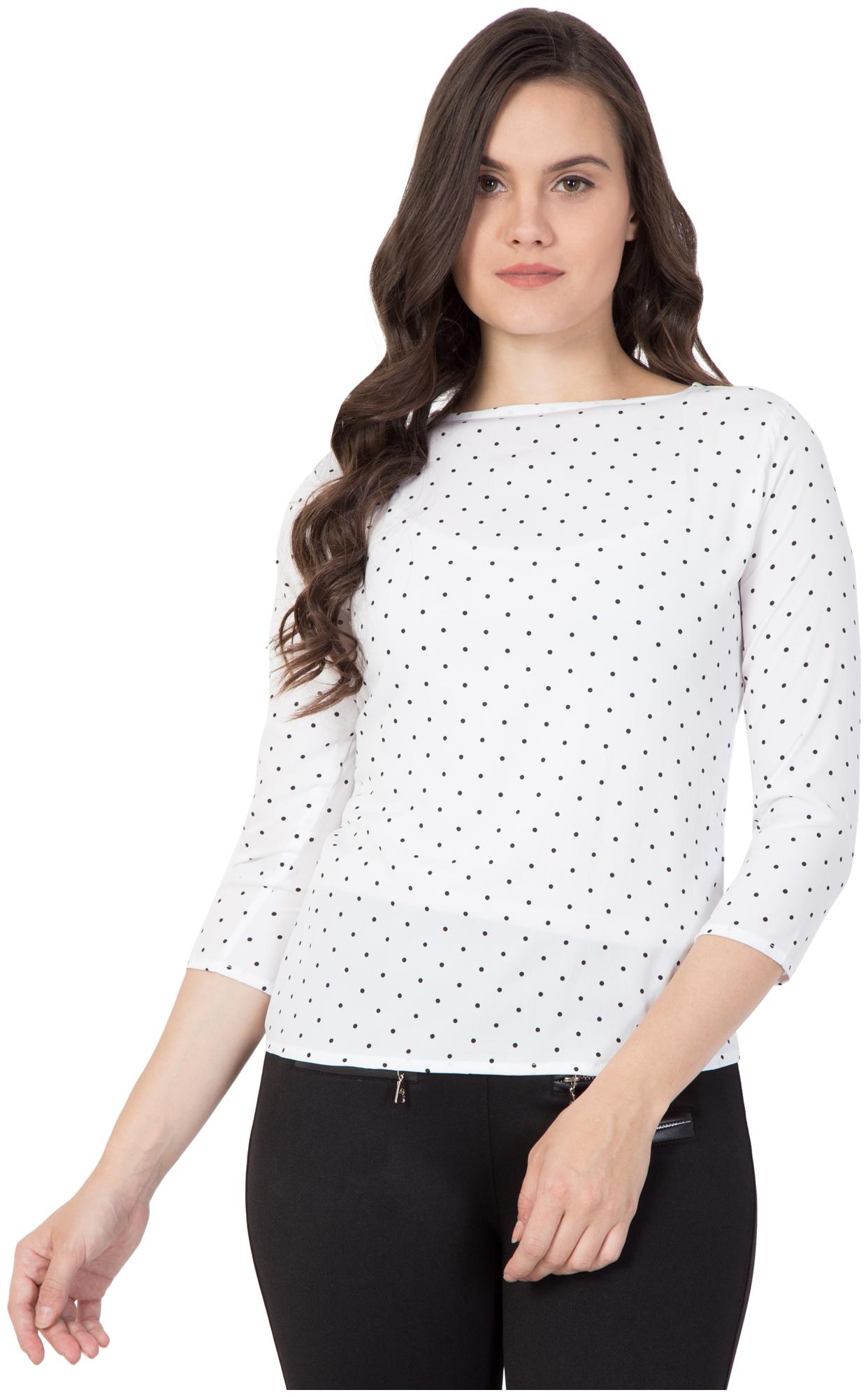 

Delux Look Women Printed Cape top - White