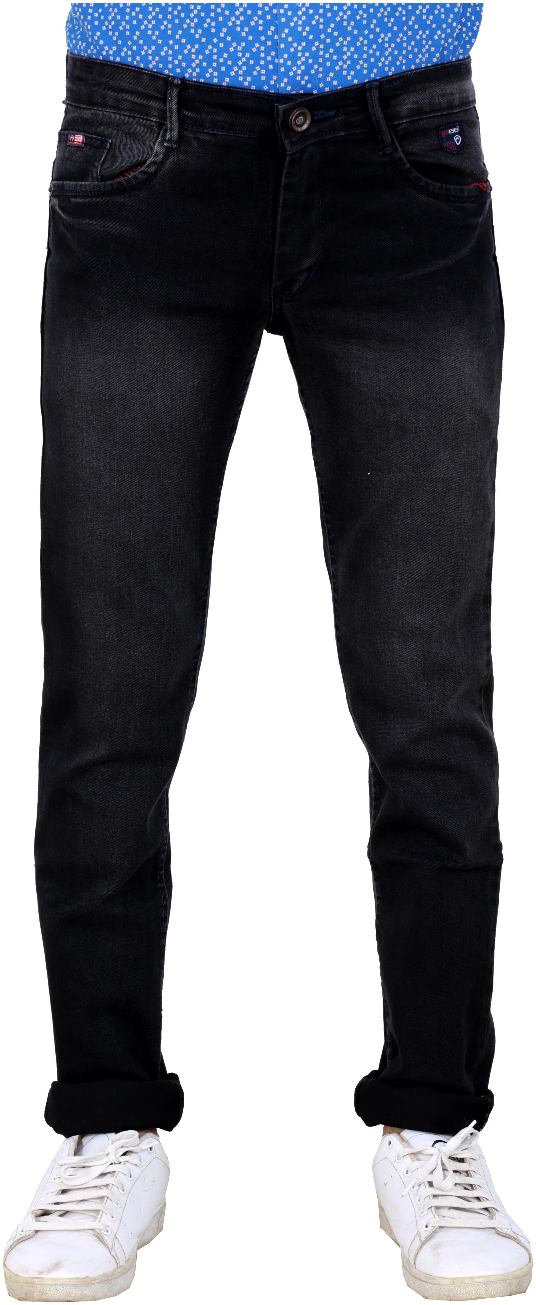 

V POSH Men Black Regular Fit Relaxed Fit Jeans