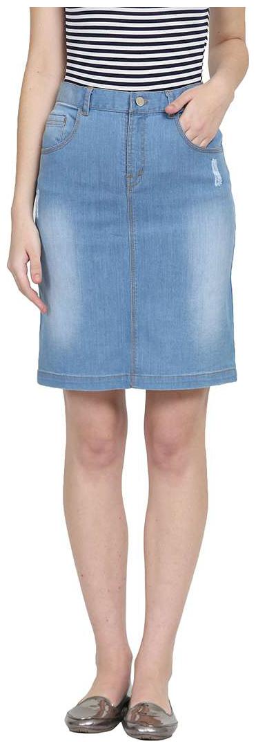 

Trend Arrest Printed A-line skirt Mini Skirt - Blue