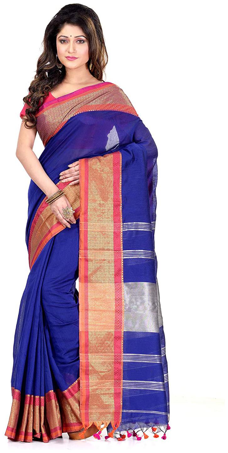 

Desh Bidesh Women Silk Saree (Blue)