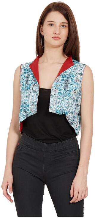 Desi Belle Women Reversible Jacket Red