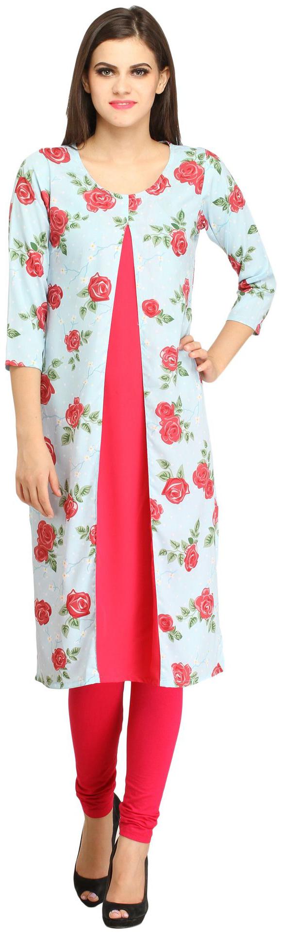 

Desi Knots Women Multi Floral Straight Kurta